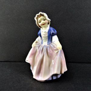 Vintage ROYAL DOULTON England Bone China "Dinky Do" Girl 4.5" Figurine